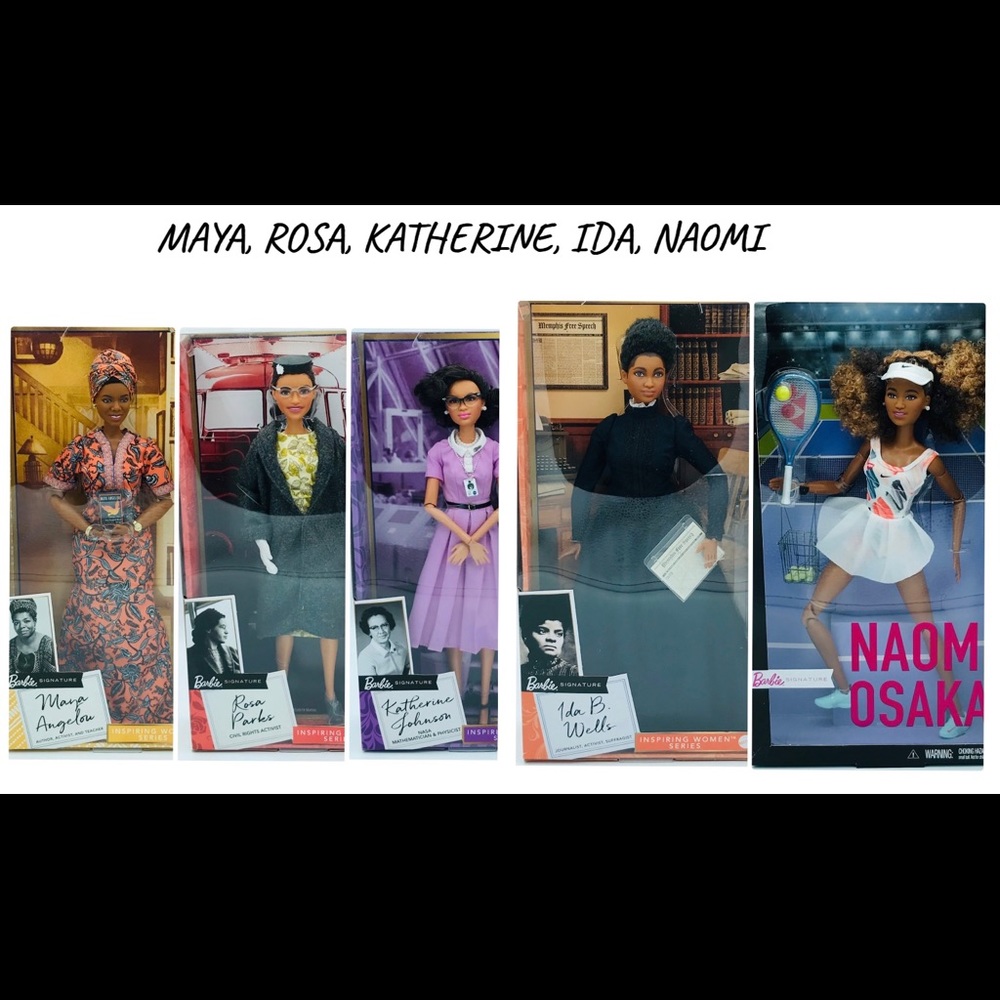 Barbie Signature Inspiring Women Maya Angelou Rosa Ida Naomi Katherine